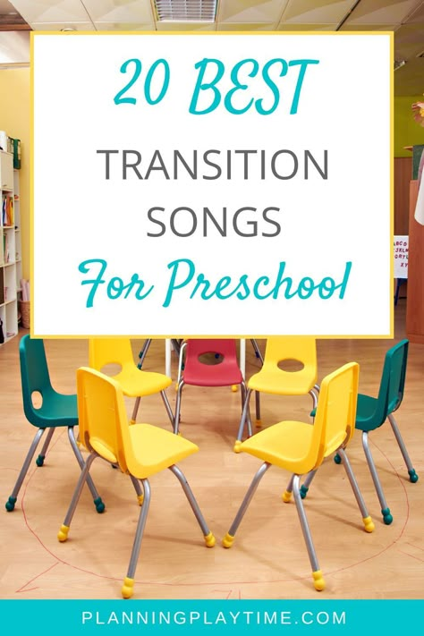 Transition Songs for Preschool - Planning Playtime Preschool Line Up Songs, Preschool Movement Activities, Line Up Songs, Transition Songs For Preschool, Songs For Preschool, Preschool Transitions, Classroom Management Preschool, Daycare Lesson Plans, Transition Songs