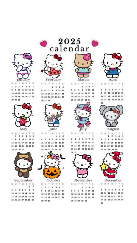 Pink Hello Kitty Wallpaper Iphone, Hello Kitty School, Free Printable Calendar Templates, Mini Desk Calendar, Hello Kitty Wallpaper Hd, Images Hello Kitty, Hello Kitty Crafts, Cute Calendar, Hello Kitty Cartoon