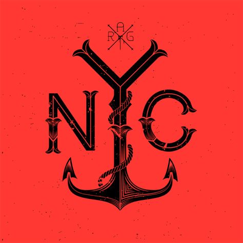 NYC | ANCHOR - Raul Alejandro Typography Design Inspiration, Graphic Design Humor, Logo Illustration, Typography Letters, Logo Mark, Typography Quotes, Typography Inspiration, Monogram Logo, Monogram Letters