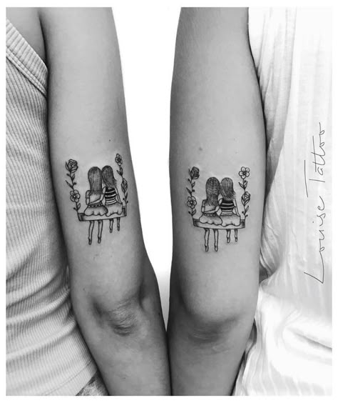 Remembrance Ideas, Rip Tattoos, Cousin Tattoos, Small Sister Tattoos, Rip Tattoo, Sister Tattoo Designs, Tribute Tattoos, Matching Best Friend Tattoos, Matching Sister Tattoos