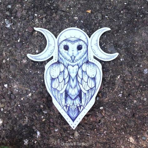 Owl Goddess, Tattoo Owl, Pagan Tattoo, Wiccan Tattoos, Witch Tattoo, Goddess Tattoo, Initial Tattoo, Lily Tattoo, Mandala Tattoo Design