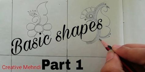 Step By Step Basic Mehndi Shapes For Beginners Mehndi Basic Shapes, Mehandi Classes Step By Step, Henna Basic, Mehndi Drawing, Easy Mehndi Design, Indian Motifs, Basic Mehndi, Henna Art Designs, Easy Mehndi