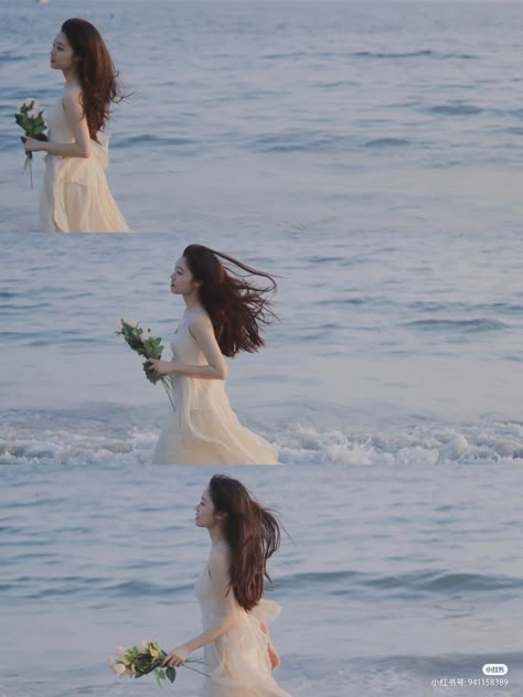 Beach Pre Debut Photoshoot, Pre Debut Photoshoot Ideas Beach, Beach Debut Photoshoot, Pre Debut Photoshoot, Debut Photoshoot, Pretty White Dresses, Hair Inspiration Long, Foto Shoot, 사진 촬영 포즈