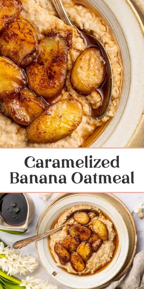 Creamy Oats, 40 Aprons, Oats Recipes Breakfast, Caramelized Banana, Better Breakfast, Easy Skillet Meals, Hearty Comfort Food, Caramelized Bananas, Best Vegetarian Recipes