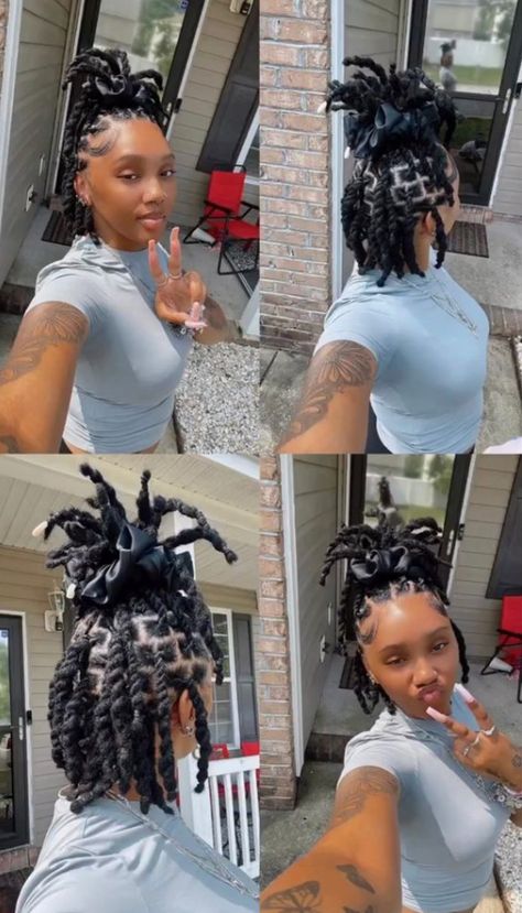 #femalelocstyles #femalelocstylesblackwomen #femalelocstylesupdo #femalelocstyleslong #femalelocstylesshort Beautiful Black Women Who Will Make You Want Goddess Locs. Add this to your list of protective styles to try. #femalelocstylestwostrandtwist #femalelocstylesmedium #femalelocstylesdreadlocks #femalelocstylesblackwomenupdo #femalelocstyleswithbeads #femalelocstylesponytail #femalelocstyleshalfuphalfdown Loc High Ponytail Styles Dreadlocks, Short Black Hairstyles For Women, Rope Style Locs, Two Ponytails Loc Styles, Neck Length Locs Styles Black Women, Locs Hairstyles Real Hair, Loc Hairstyles For Women Birthday, Dreadlocks On Black Women, Half Up Half Down Locs Black Women