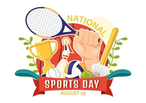 Sports Chart For School, National Sports Day Drawing, Sport Drawing Illustration, Sports Day Poster School, Sports Day Poster Design, National Sports Day Poster, Sport Day Poster, Sports Day Drawing, Sport Drawing Ideas Art