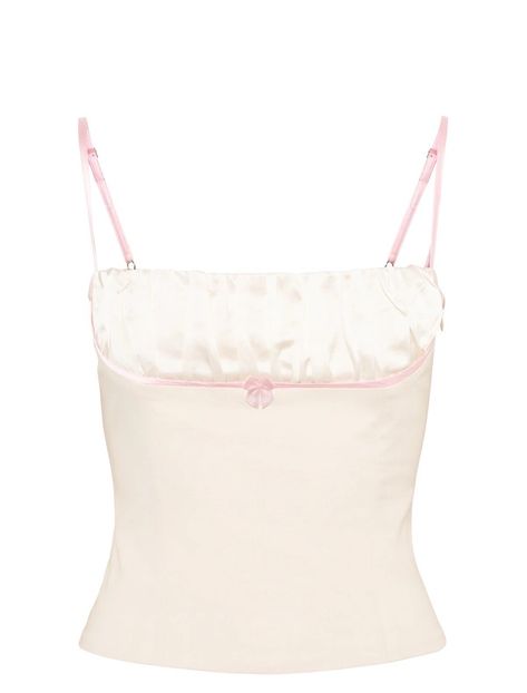 Murlong Cres Sofia bustier ivory & pink – @pinkwishlist en Tumblr Pink Bustier Outfit, Bustier Outfit, Pink Wishlist, Pink Bustier, Slow Fashion Brands, Fantasy Gowns, Over The Moon, White Topaz, Mulberry Silk