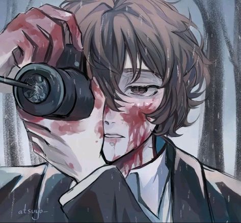 Bsd Fanart Dazai, Bungo Stray Dogs Fan Art, Bsd Osamu Dazai, Dazai Fanart Cute, Dazai Profile, Dazai Reference, Dazai Osamu Icons Manga, Dazai Fan Art, Osamu Dazai Fanart