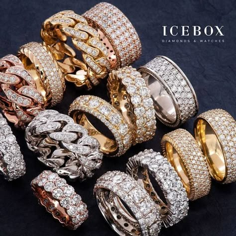 Icebox Jewelry, قلادات متدلية, Rapper Jewelry, Walmart Jewelry, Mens Rings Fashion, Expensive Jewelry Luxury, Rings And Bracelets, Mens Rings, Dope Jewelry