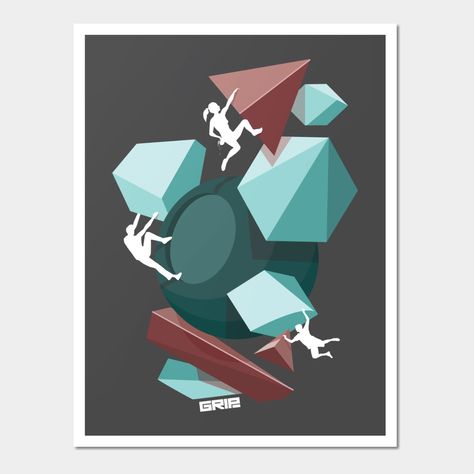 Rock climbing illustration -- Choose from our vast selection of art prints and posters to match with your desired size to make the perfect print or poster. Pick your favorite: Movies, TV Shows, Art, and so much more! Available in mini, small, medium, large, and extra-large depending on the design. For men, women, and children. Perfect for decoration. Rock Climbing Illustration, Climbing Illustration, Climbing Art, Bouldering Wall, Indoor Climbing, Man Illustration, Rock Climbing, Society6 Art, Visual Identity