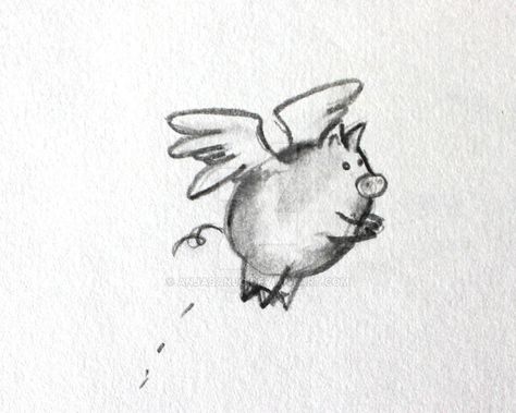 ... Pig Tattoo Design, Flying Pig Tattoo, Pig Drawing Easy, Pig Tattoos, Pig Images, Pig Tattoo, Flying Pigs, Pig Drawing, When Pigs Fly