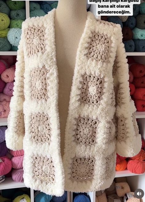 Crochet Jacket Pattern, Crochet Cardigan Pattern Free, Gilet Crochet, Crochet Sweater Pattern Free, Crochet Ladies Tops, Crochet Tops Free Patterns, Crochet Shrug, Crochet Coat, Crochet Jacket