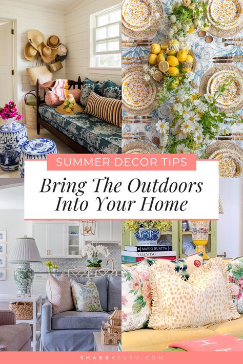 Best Of Summer Decor Tips: Bring The Outdoors Into Your Home Summer Bbq Decorations, Beige Room Decor, Summer Table Centerpieces, 2024 Living Room, Bbq Decorations, French Country Chic, Summer Outdoor Decor, Summer Table Decorations, Summer Porch Decor