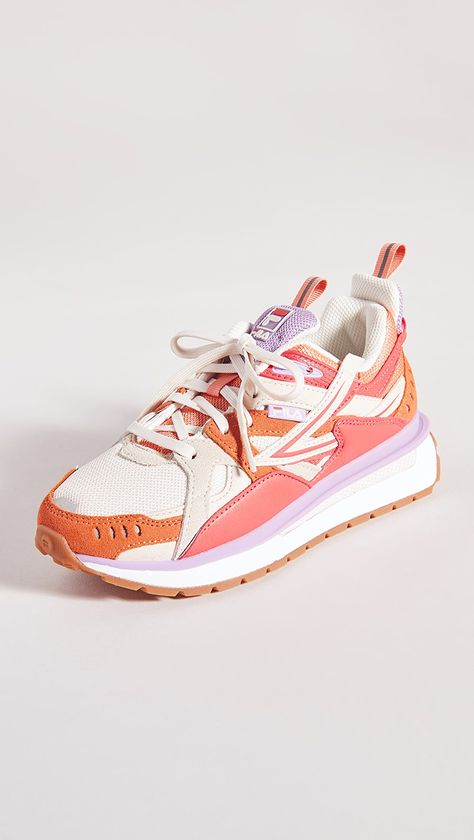 Fila Sandenal Sneakers | SHOPBOP Colorful Sneakers Women, Cadmium Orange, Colorful Sneakers, Shoes Beige, Whisper White, Sneakers Women, Tennis Players, Basketball Players, Fashion Sneakers