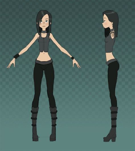 Anime Character Reference, T Pose, Character Rigging, Character Turnaround, Pose Model, Character Model Sheet, Character Model, Model Sheet, Animation Reference