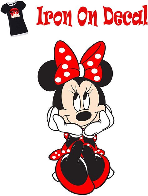 Minnie Mouse Roja, Baby Shower Photo Booth Props, Minnie Mouse Stickers, Mouse Images, Minnie Mouse Red, Patch Sticker, Mickey Mouse Images, Baby Shower Photo Booth, Minnie Mouse Shirts