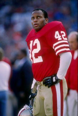 If you can believe it, the mind can achieve it.  Ronnie Lot 49ers Players, Nfl Football 49ers, San Francisco 49ers Football, Jerry Rice, Nfl 49ers, 49ers Football, Leg Day Workouts, Sf 49ers, Sports Hero