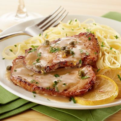 Pork Piccata, Piccata Recipe, Pork Dinner, Pork Cutlets, Land O Lakes, Boneless Pork Chops, Fast Dinners, Boneless Pork, Pork Chop Recipes