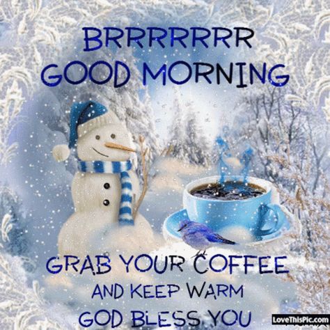 Good Morning Snowman GIF - Good Morning Snowman Grab Your Coffee - Discover & Share GIFs Good Morning Winter Images, Good Morning Christmas, Good Morning Winter, Slaap Lekker, Cute Good Morning Quotes, Cold Morning, Morning Gif, Happy Winter, Morning Greetings Quotes