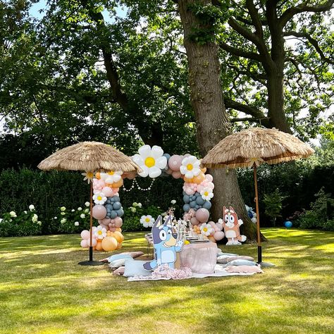 Another great Bluey party ! Dusky shades and daisy features 🤍 #eventplanner #eventdecoratorsurrey #london #londonmums #surreymums #eventdecoratorlondon #bluey #blueyparty #blueypartyinspiration Kids Garden Party, Garden Party Picnic, Kids Gardening Party, Bluey Party, Kids Garden, Gardening For Kids, Event Planner, Garden Party, Birthday Ideas