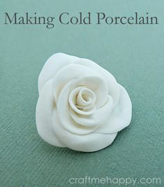 Making cold porcelain | Craft me Happy!: Making cold porcelain Homemade Clay, Diy Air Dry Clay, Air Dry Clay Projects, Clay Food, Clay Ornaments, Porcelain Clay, Clay Flowers, Diy Clay Crafts, Paper Clay