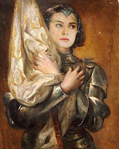 Woman In Armor, Santa Joana D'arc, Joan D Arc, Saint Joan Of Arc, Jeanne D'arc, St Joan, Joan Of Arc, Oil Canvas, A4 Poster