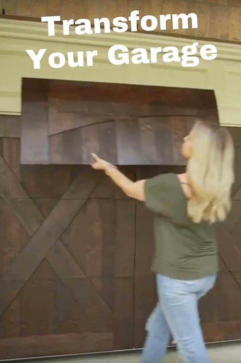 Faux Wood Garage Door Diy, Garage Door Skins, Garage Skins, Garage Door Diy, Faux Wood Garage Door, Garage Door Panels, Garage Pergola, Garage Door Ideas, Garage Door Types