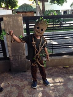 Groot Costume For Kids, Groot Halloween Costume, Groot Costume, Halloween Costumes Kids, Halloween Pumpkin Carving Stencils, New Halloween Costumes, Scary Funny, Book Week Costume, Costumes Kids