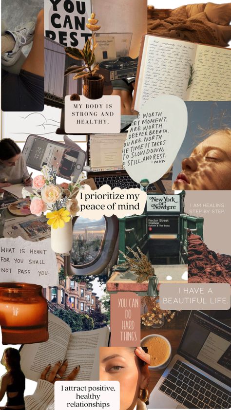 2024 Vision Board, 2024 Vision, Mood Board, Vision Board, Healing, Collage