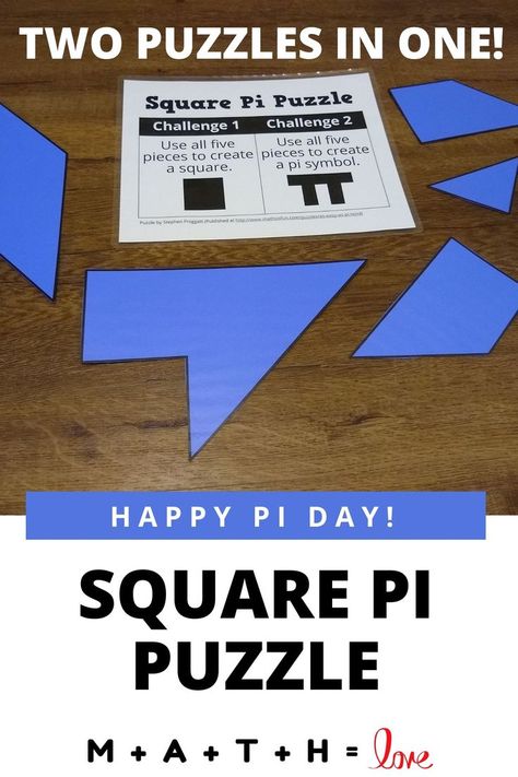 square pi puzzle laying on ground. Pi Math, Pi Symbol, Student Protest, Happy Pi Day, Google Image Search, High School Classroom, Shape Puzzles, Maths Puzzles, Pi Day