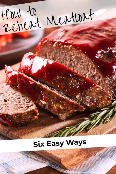 Learn how to reheat meatloaf so that your leftovers are just as tender and juicy as the day you made it! Let's face it; leftovers are a great way to feed the family on nights when you are up against it and need dinner in a hurry. But reheating meatloaf can often lead to the same problem. DRY MEATLOAF! And no one wants that! With each of these six methods, you can have hot juicy leftover meatloaf following whichever way suits you best. Trisha Yearwood Meatloaf, Quick Meatloaf Recipes, Traditional Meatloaf Recipes, Tasty Meatloaf Recipe, Best Meatloaf Recipe, Tartiflette Recipe, Meatloaf Recipes Healthy, Meatloaf Recipes Pioneer Woman, Campbells Soup Recipes