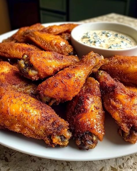 Baked Chicken Wings Recipe, Dry Rub Chicken Wings, Bbq Chicken Pasta, Gorgonzola Sauce, Dry Rub For Chicken, Chicken Wings Recipe, Wings Recipe, Baked Chicken Wings, Chicken Wing