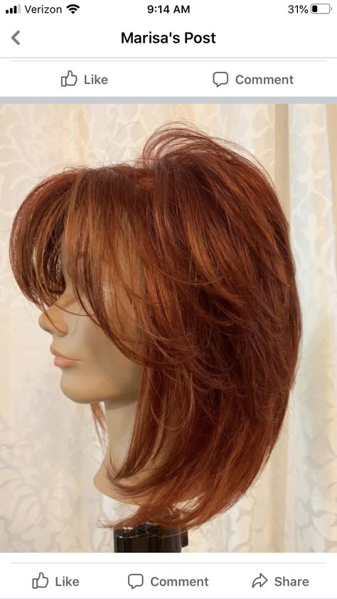 Razor Haircuts For Women Medium, Medium Length Red Hair With Layers, Red Blonde Hair, Hair Color Auburn, Mom Hairstyles, Cute Hairstyles For Medium Hair, Auburn Hair, Hair Stylist Life, Mid Length Hair