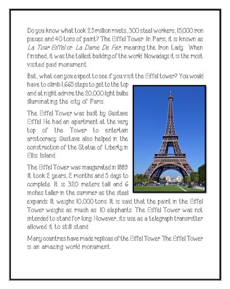 Gcse Sketchbook, Activities For Teachers, Iphone Wallpaper App, Sketchbook Ideas, Fact Sheet, The Eiffel Tower, Wallpaper App, Pretty Places, Reading Comprehension