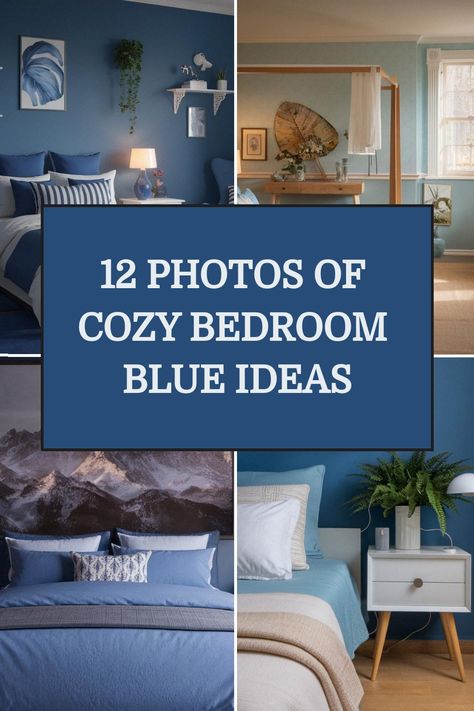 12 Photos of Cozy Bedroom Blue Ideas Blue Bedrooms Ideas For Couples, Blue Guest Room Decor, Shades Of Blue Bedroom, Blue Bedroom Ideas Aesthetic, Bedroom Blue Decor, Bedroom Blue Ideas, Cozy Bedroom Blue, Bedroom Ideas Guys, Blue Bedroom Ideas For Couples