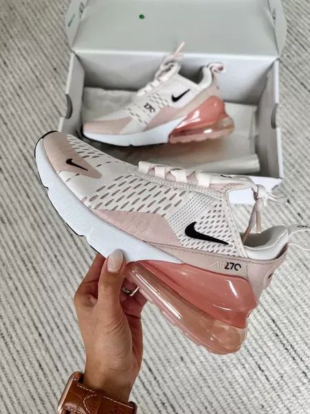 The best pair of sneakers! I love the Nike Air Max 270 and have them in a variety of colors! Feels like you’re walking on a cloud and keeps you balanced during your workout #LTKshoecrush #LTKstyletip Nike Air Max 270 Women, Womens Nike Air Max 270, Womens Nike Air Max, Nike 270, 270 Nike, Cute Nike Outfits, Nike Shoes Girls, 100 Euro, Preppy Shoes