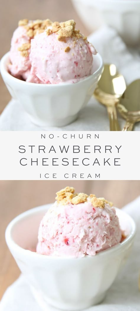 Strawberry Cheesecake Ice Cream Recipe, Cheesecake Ice Cream Recipe, Strawberry Cheesecake Ice Cream, Medicine Tips, Cheesecake Ice Cream, Healthy Food Menu, Homemade Ice Cream Recipes, No Churn Ice Cream, Frosé