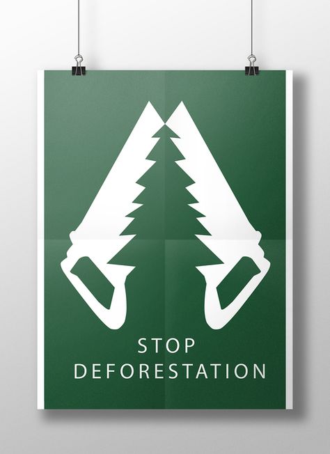 Stop Deforestation Poster, Nature Conservation Poster, Deforestation Illustration, Deforestation Art, Deforestation Poster, Stop Deforestation, Environmental Posters, Visual Metaphor, Art Appliqué