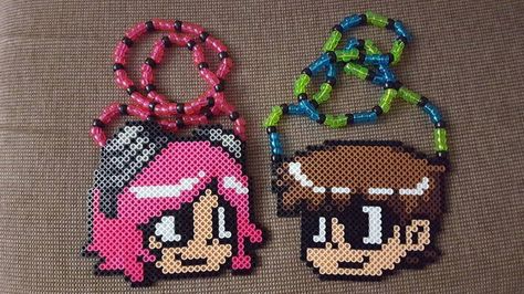 Scott Pilgrim Cross Stitch, Scott Pilgrim Perler Beads, Ramona Flowers Perler Beads, Ramona Flowers Scott Pilgrim Vs The World, Romana Flowers Scott Pilgrim Pfp, Ramona Flowers Scott Pilgrim, Scott Pilgrim And Romana Flowers, Couples Necklaces, Cat App