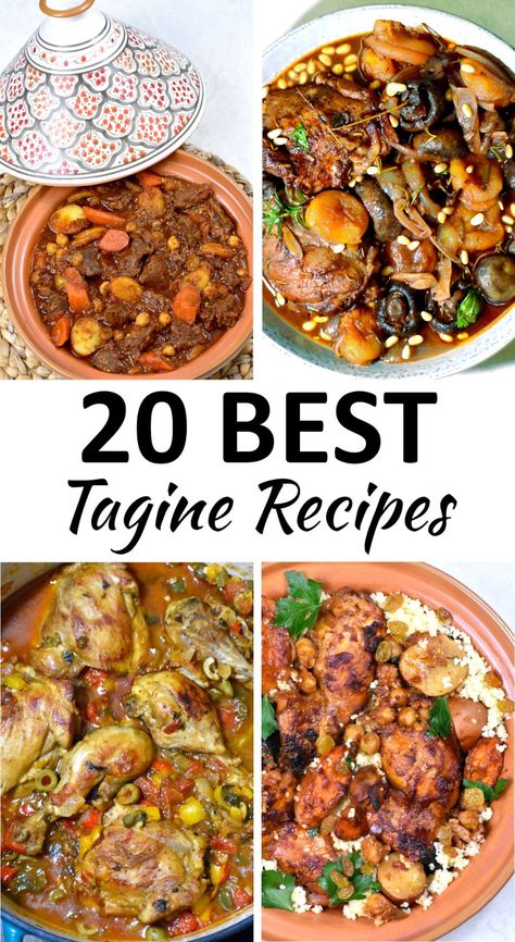 The 20 BEST Tagine Recipes - GypsyPlate Chicken Tagine Recipes Morocco, Chicken Tajin Recipes, Tangine Chicken Recipe, Recipes With Tajin, Tangine Chicken, Stovetop Dinner Recipes, Tajine Recipes, Moroccan Dish, Lamb Tagine Recipe