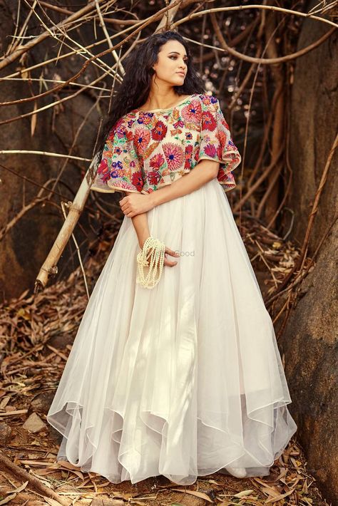 Photo From Koela - By Mrunalini Rao Mrunalini Rao, Stylish Sleeves, Crop Skirt, Fashion Factory, Saree Painting, Gown Party Wear, Indian Outfits Lehenga, Cape Gown, Lehnga Dress