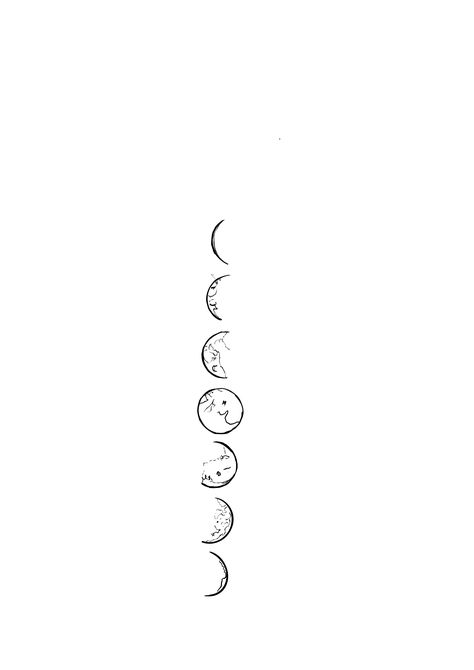 Moon Phase Line Tattoo, Simple Moon Phase Tattoo Designs, Moon Phase Line Art, Moon Phases Fine Line Tattoo, Moon Phase Tattoo Meaning, Phases Of The Moon Tattoo Minimalist, Fine Line Tattoo Moon Phases, Lunar Cycle Tattoo Minimalist, Moon Phases Tattoo Minimalist