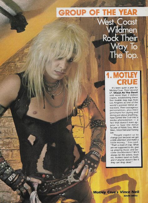 Shout At The Devil, Mick Mars, Vince Neil, 80s Hair Bands, Motley Crüe, 80s Nostalgia, 80s Bands, Nikki Sixx, Glam Metal