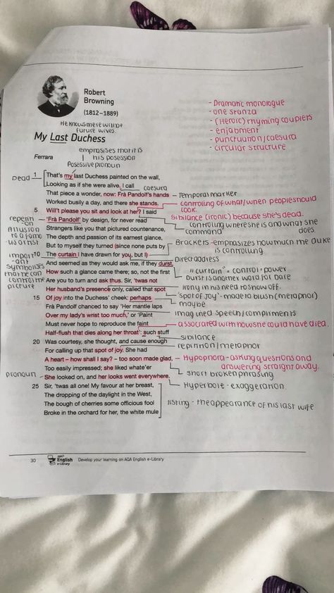 #AQA#English#literature#poem#lastduchess Custom writing services to suit any assignment requirements. Homework Harmony Headquarters: Tips for Student Serenity 😍 argumentative essay writing tips, aqa english literature a level coursework specification, essay based scholarships for college students 🤔 #ResearchPaper My Last Duchess Poem Analysis, My Last Duchess, Ma English Literature, English Literature Poems, Literature Student, English Revision, Literature Notes, Scholarships For College Students, English Literature Notes