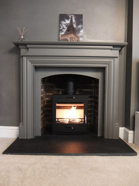 Woodburning Stove Fireplace, Wood Burner Fireplace, Wood Burning Stoves Living Room, Log Burner Fireplace, Log Burner Living Room, Wood Burning Fireplace Inserts, Guildford Surrey, Log Burning Stoves, Victorian Living Room