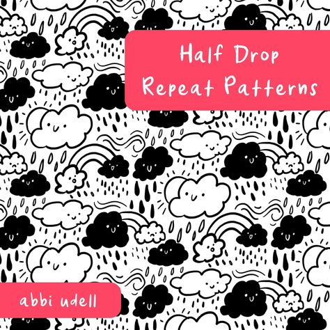 Half Drop Pattern  •  Free tutorial with pictures on how to create a drawing or painting in under 40 minutes Half Drop Pattern, Pattern Sketch, Jungle Art, Drops Patterns, Design Theory, Procreate Ipad, Design Drawings, Pattern Play, Fashion Design Drawings