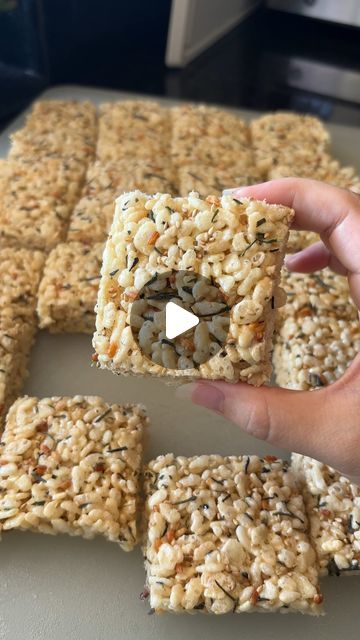 Manda on Instagram: "🍵Genmaicha Rice Krispies Treats 

📝Story time with Manda: Genmaicha is one of my favorite teas! It is a blend of green teas and toasted/puffed rice and is sometimes referred to as rice krispy or popcorn tea! The flavors are toasty, roasty, and nutty - perfect for that combination with the sweetness of the marshmallows. 

Lowkey this is also a very underrated tea like hojicha ~ so if the Rice Krispies aren’t for you then I would like to strongly suggest you try the teas because it’s so good! 

📒Recipe: 
[Ingredients]
•8 tbsp unsalted butter (aka one stick of butter)
•2-3 tbsp of genmaicha 
•1/4 tsp vanilla extract
•1 bag of Jett Puff marshmallows (12 oz)
•6-7 cups puffed rice cereal (Rice Krispies) 
•sesame seeds 

[Directions]
•Melt the butter in a pot over low heat Rice Puff Recipes, Puffed Rice Cereal, Green Teas, Rice Krispies Treats, Krispies Treats, Rice Krispy, Puffed Rice, Rice Cereal, Recipe Ingredients