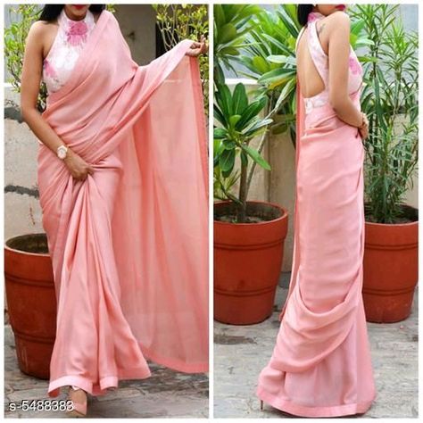 Printed Blouse Saree, Slides Outfit, Sarees For Girls, Indian Sari Dress, Diana Penty, Sari Dress, Plain Saree, Indian Saree Blouses Designs, Simple Sarees