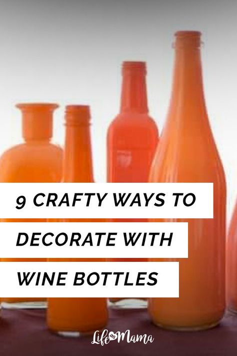 There are plenty of items in your house you can repurpose, and one of those is a wine bottle. They have a classic and elegant shape, and you probably have a few lying around the house from time to time  Check out our amazing list of crafts for your old wine bottles! | #winebottle #crafts #diy #decor Industrial Curtain Rod, Large Wine Bottle, Old Wine Bottles, Calendula Benefits, Melt Recipe, Farmhouse Side Table, Glass Diy, Wine Bottle Decor, Mom Hacks