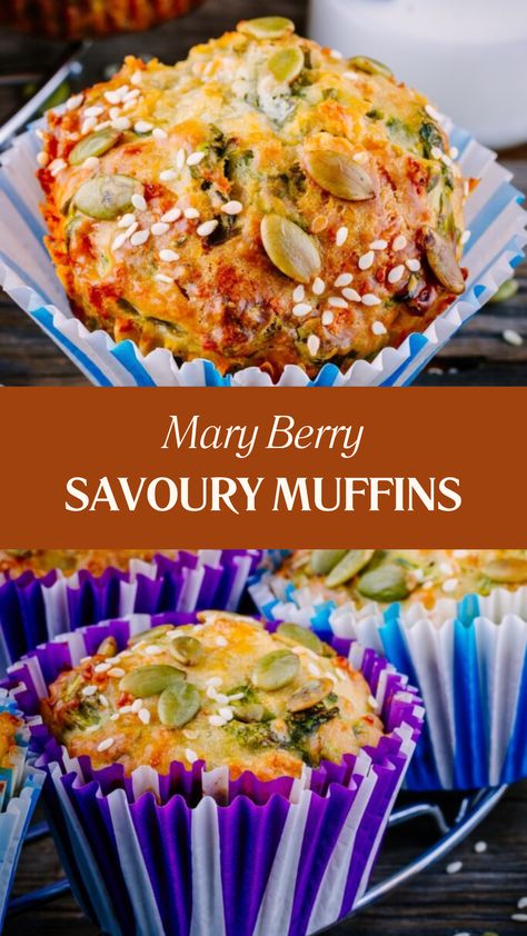 Mary Berry Savoury Muffins Savoury Baking Snacks, Vegetarian Breakfast Muffins, Savory Muffin Recipes Healthy, Savory Muffins Breakfast, Savoury Muffins Recipes, Healthy Savoury Snacks, Savoury Breakfast Muffins, Giant Muffins, Savoury Breakfast Ideas